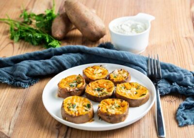 Zerdrückte Süßkartoffeln