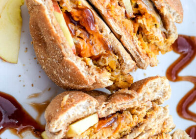 Süßkartoffel BBQ Apfel Burger