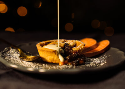 Süßkartoffel Weihnachtskuchen mit Fruchtfüllung