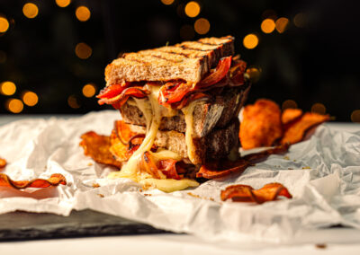 Toast mit Weihnachtsresten