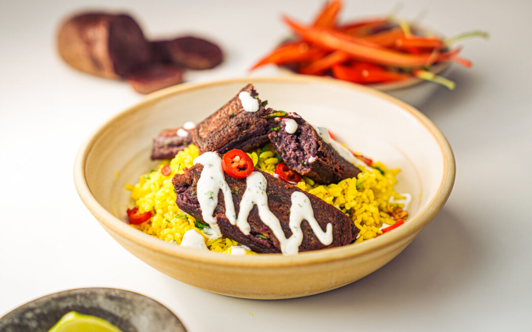 Lila Süßkartoffel Koftas