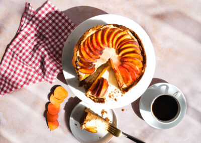 Süßkartoffel-Käsekuchen mit Ingwerkruste